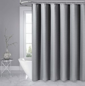 Grey Waffle Shower Curtain